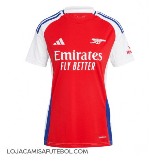 Camisa de Futebol Arsenal Equipamento Principal Mulheres 2024-25 Manga Curta